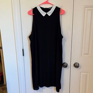 Charlotte Russe Black Dress with White Collar 2X